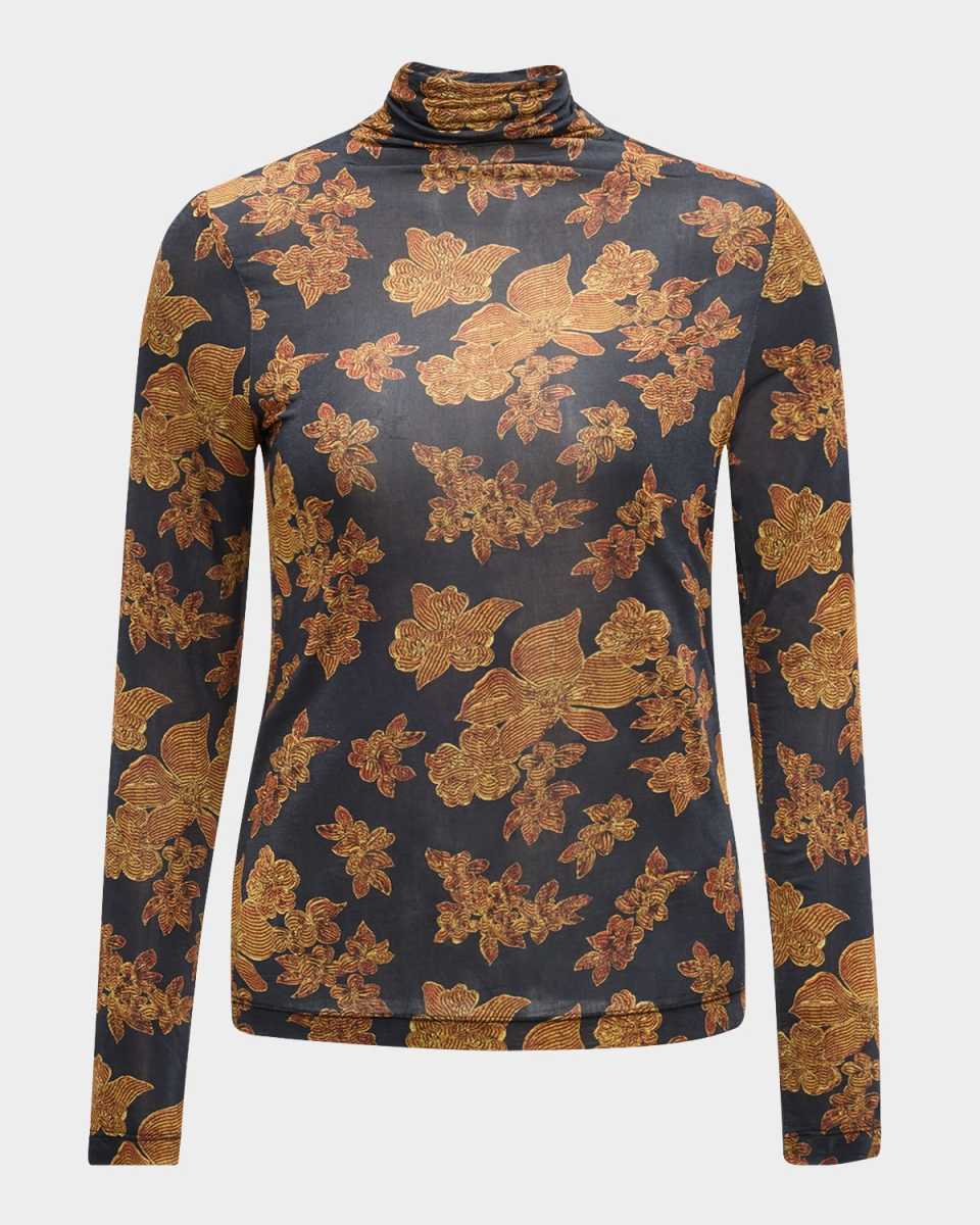 Aurelia Printed Turtleneck Pullov